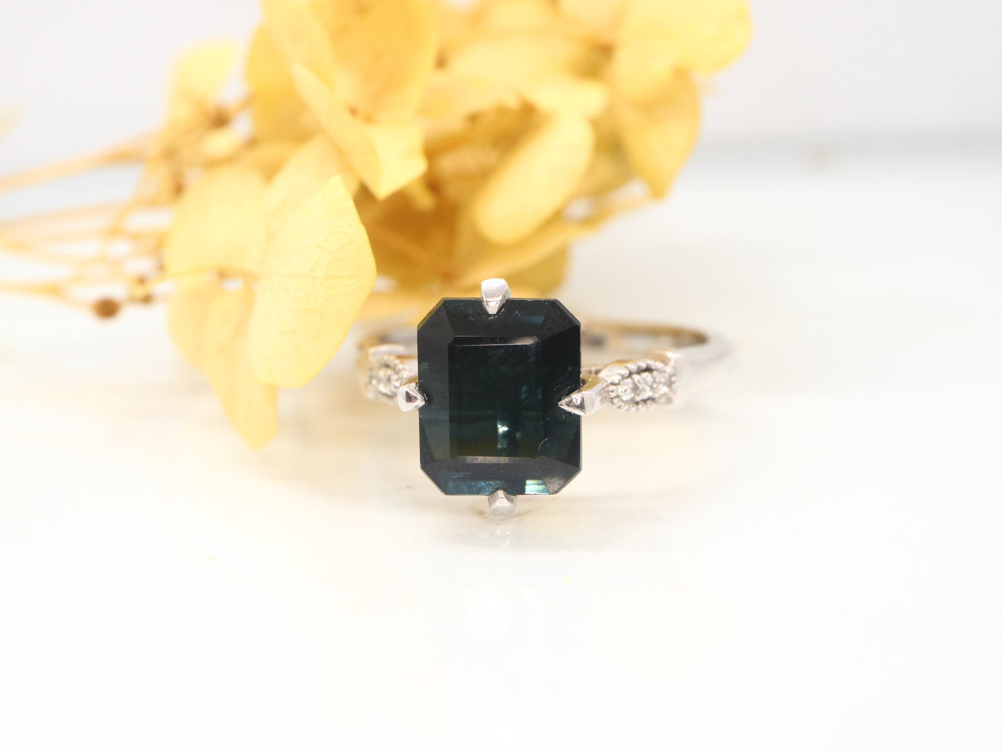 Art deco onyx and white gold engagement ring - diamond ring, vintage diamond ring, art deco diamond wedding ring