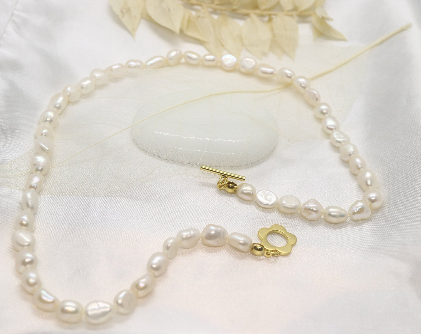 Sterling silver Pearl necklace, made for her