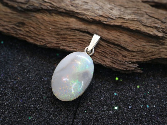 925 sterling silver Opal pendent, gift for her