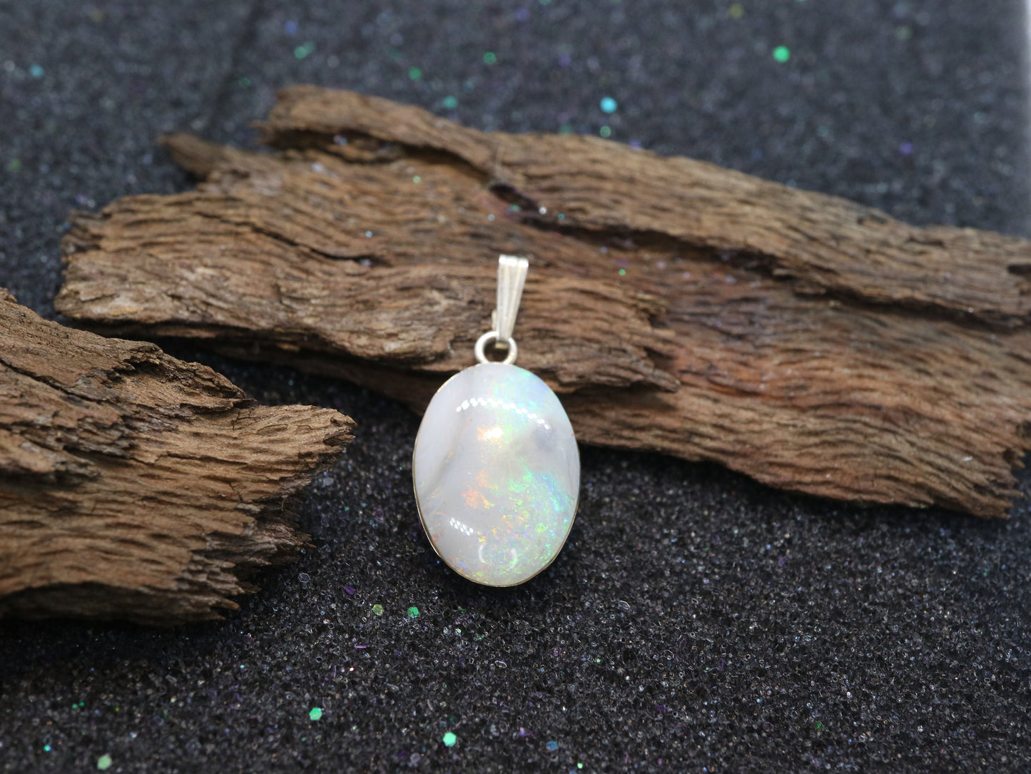 925 sterling silver Opal pendent, gift for her