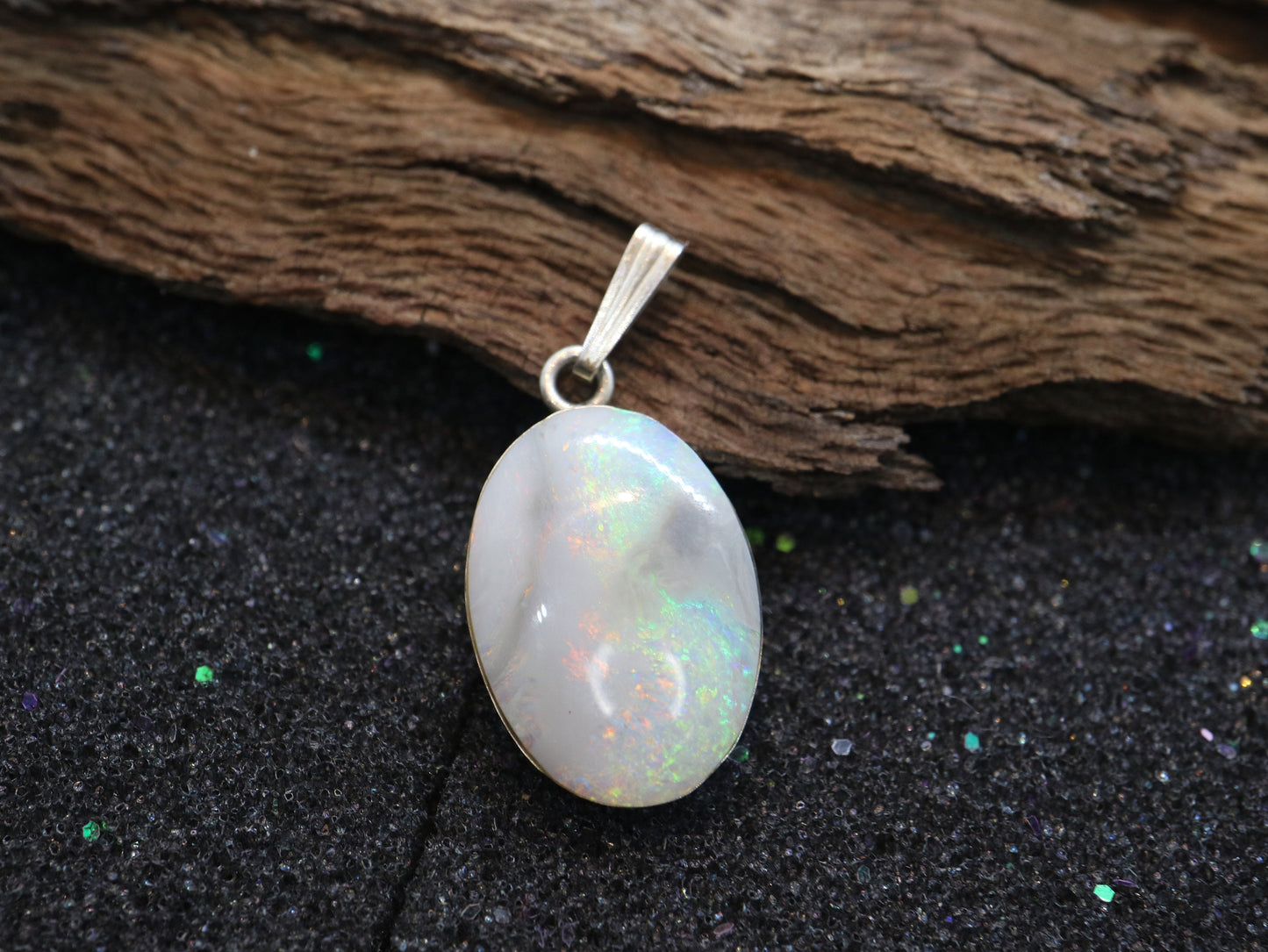 925 sterling silver Opal pendent, gift for her