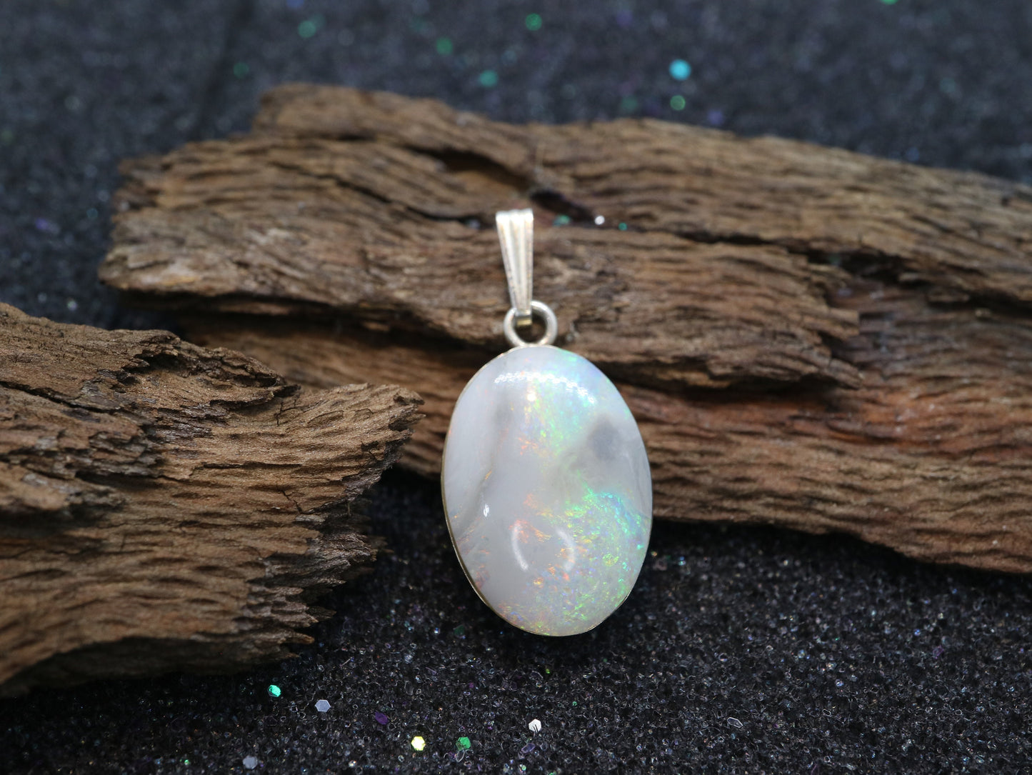 925 sterling silver Opal pendent, gift for her