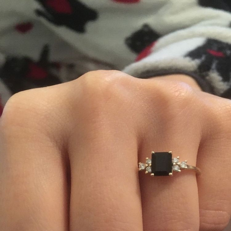 Onyx Engagement Ring