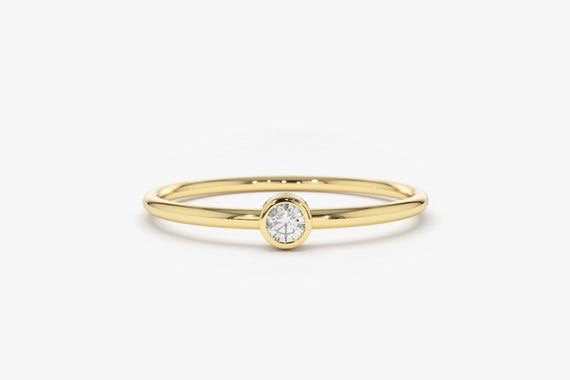 Milimalist diamond ring,diamond solitaire ring,solitaire diamond ring,promise ring,simple ring