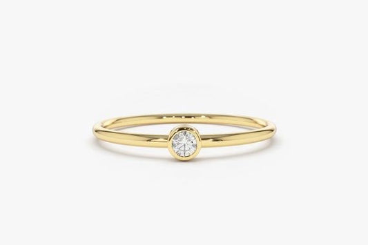 Milimalist diamond ring,diamond solitaire ring,solitaire diamond ring,promise ring,simple ring