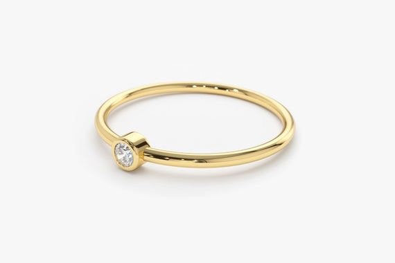 Milimalist diamond ring,diamond solitaire ring,solitaire diamond ring,promise ring,simple ring