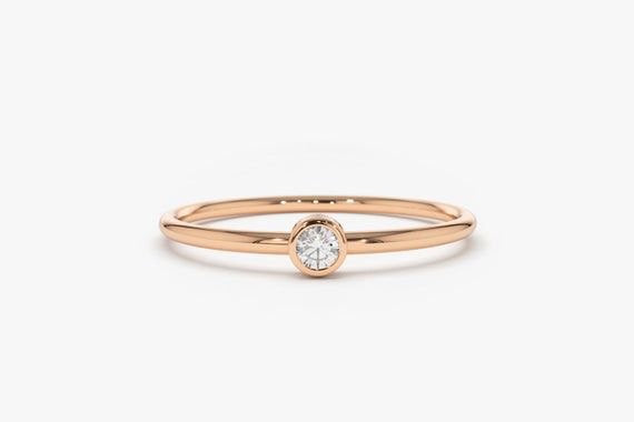 Milimalist diamond ring,diamond solitaire ring,solitaire diamond ring,promise ring,simple ring