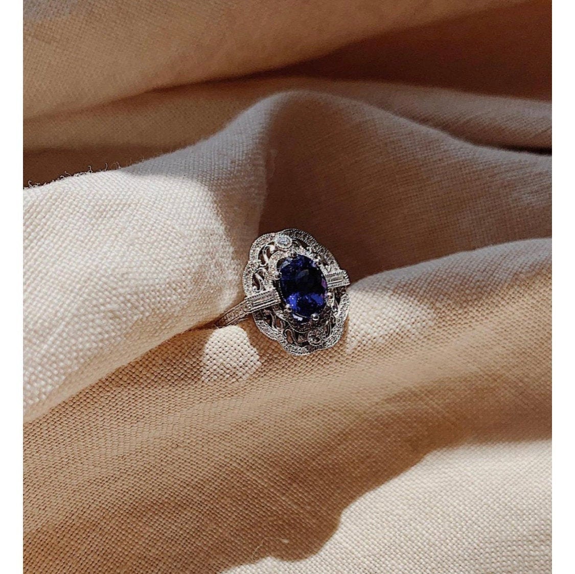 Tanzanite and Diamond Ring