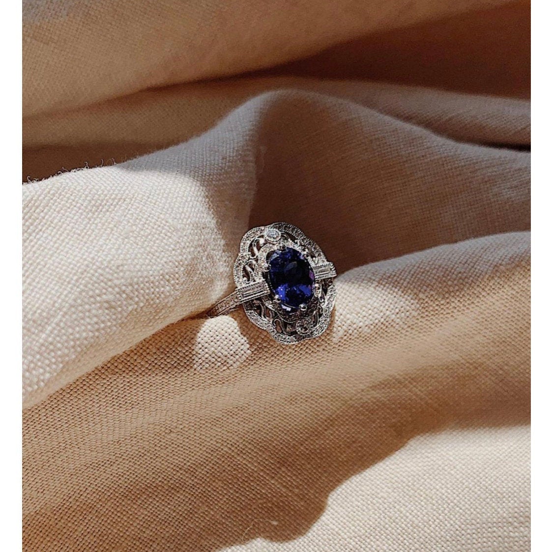 Tanzanite and Diamond Ring