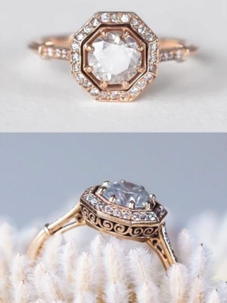 Diamond  frame Bella Ring