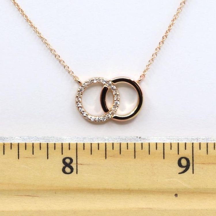 Circle Diamond Pendant Necklace/Dainty Necklace/14k Rose Gold Necklace/Dainty Necklace/0.18CT Natural High Quality Diamond/Simple Necklace