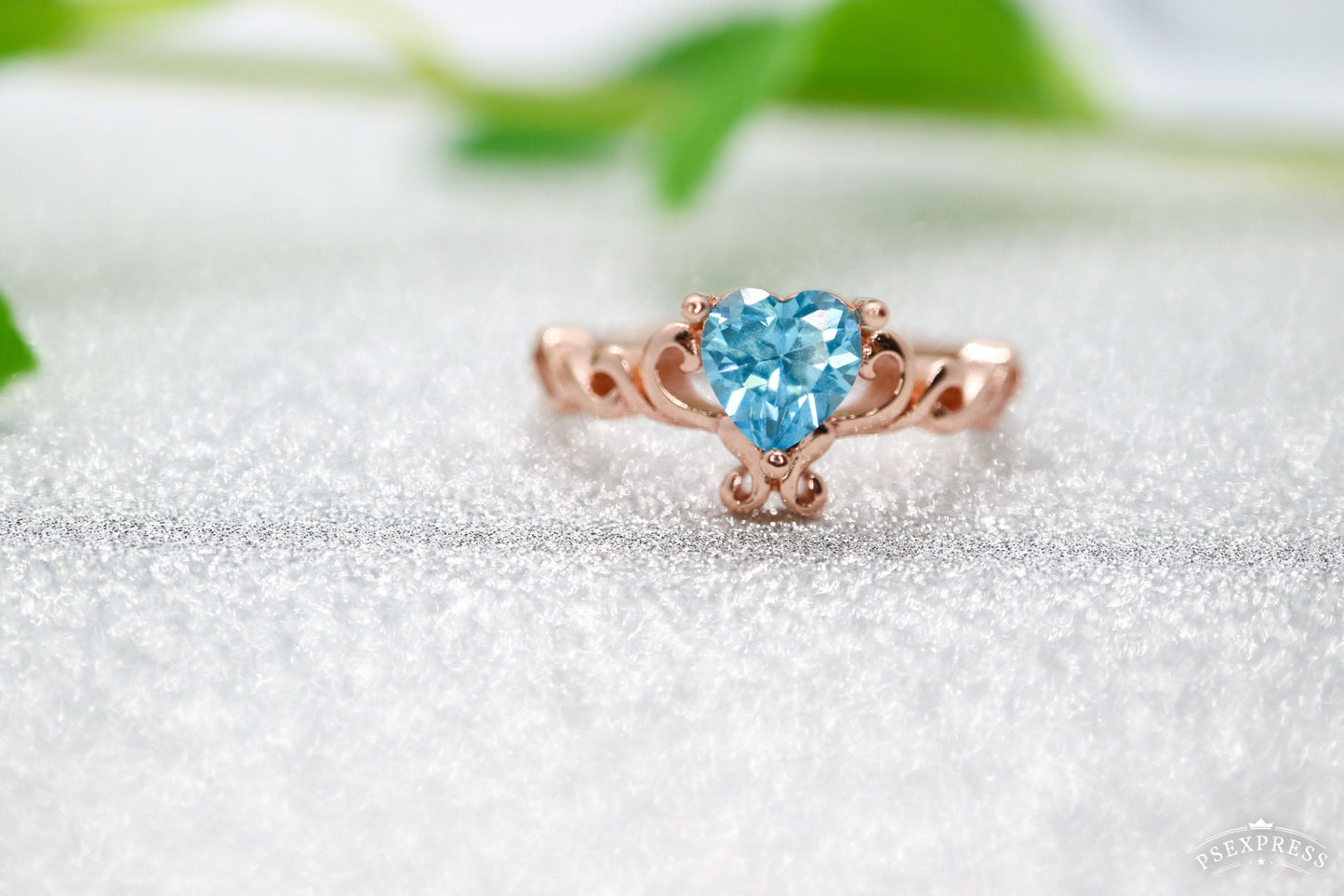 Vintage engagement Ring, blue topaz engagement ring, Antique Art deco 1920s ring, promise Anniversary ring