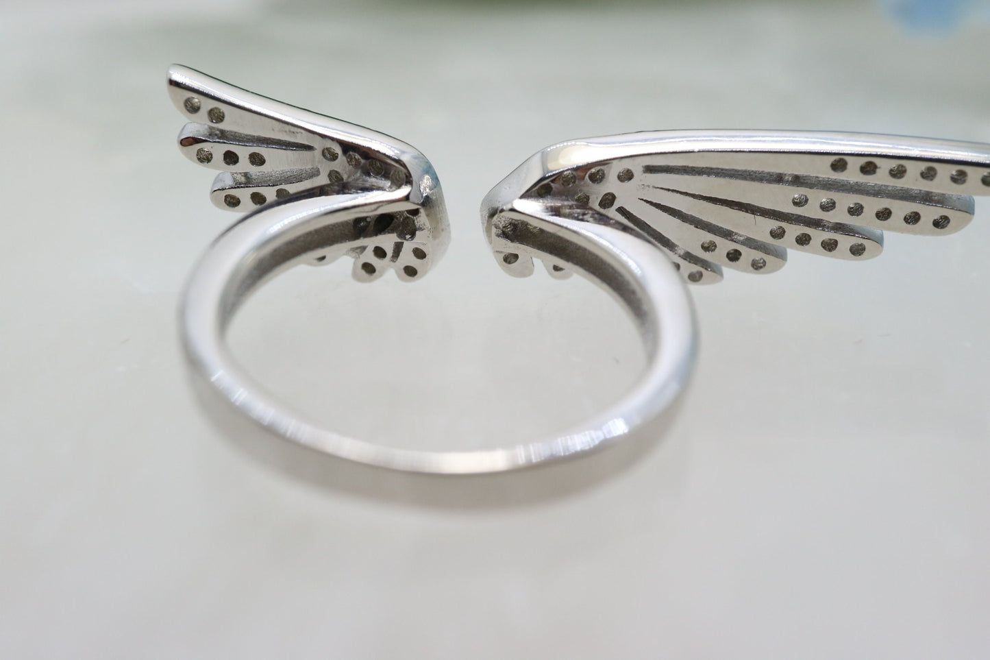 Silver angle  wings ring, Anniversary gifts, Stacking ring, Inspired silver ring, Handmade jewelry