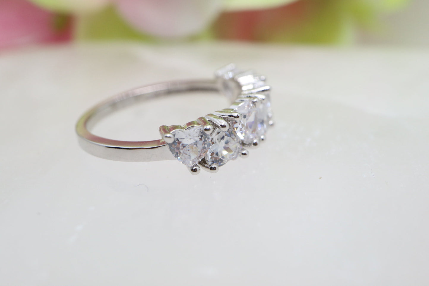 Moissanite ring as a love gift or graduation gift, Vintage inspired stackable ring, Stacking rings, Heart shape moissanite 14k ring