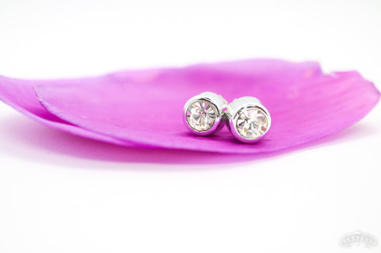 Diamond Halo Earrings, Maid of Honor Gift, mothers day gift