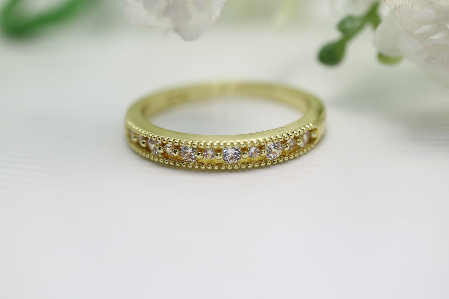 Lovely cocktail ring, Diamond wedding band, 14k gold dainty delicate minimal diamond Ring