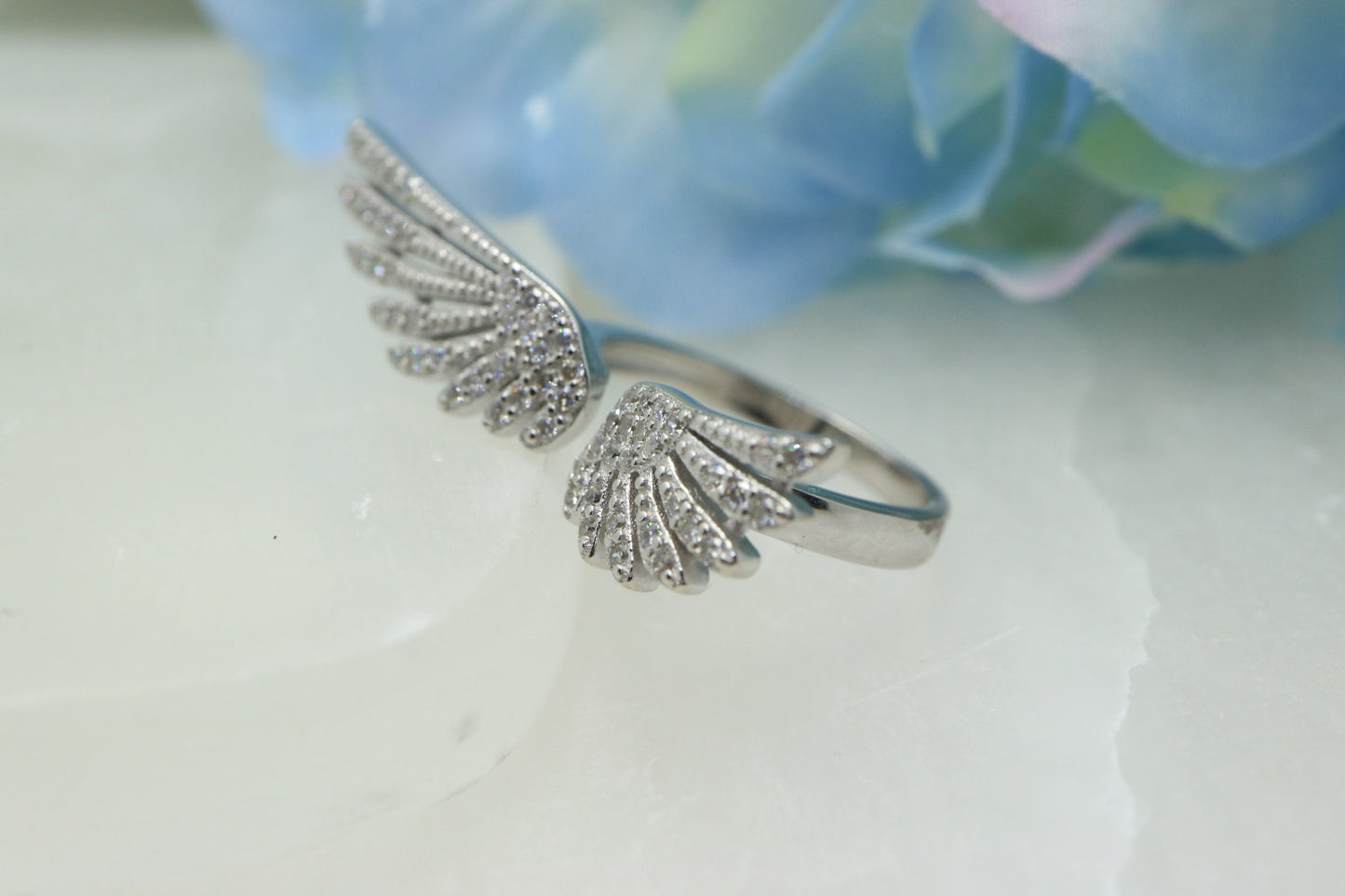 Silver angle  wings ring, Anniversary gifts, Stacking ring, Inspired silver ring, Handmade jewelry