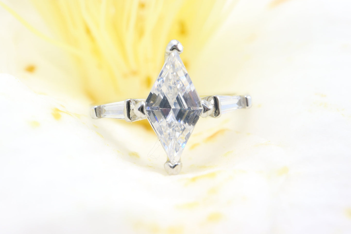 Marquise moissanite engagement ring, marquise cut engagement ring, marquise art deco ring, 14k white gold moissanite and Marquise Ring