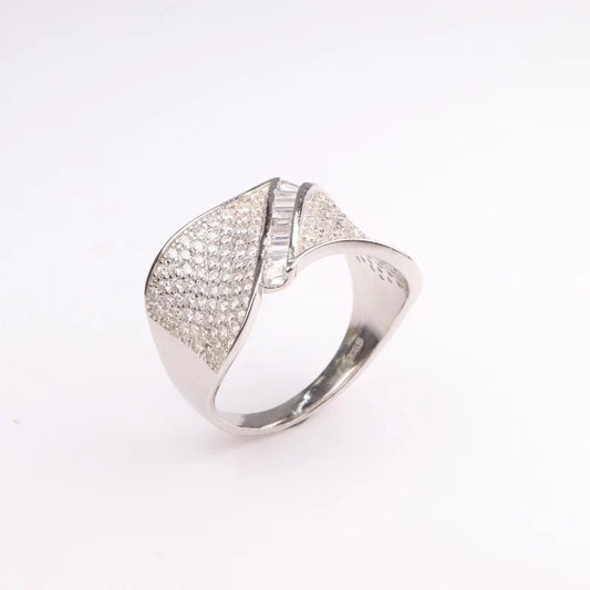 Sterling silver cubic Zircon men ring