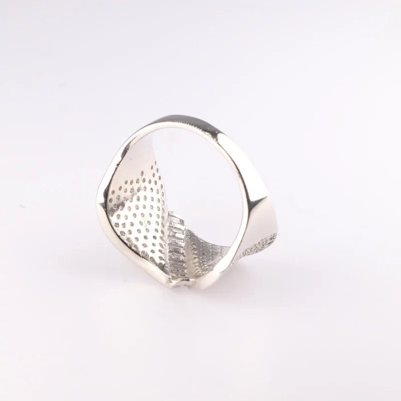 Sterling silver cubic Zircon men ring