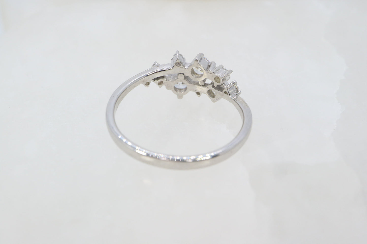 Unique Diamond Twig Ring Cluster Ring Gold Wedding Band Women Closer Gap Stacking Band Snowflake Dainty Promise Star Anniversary Flower Mini