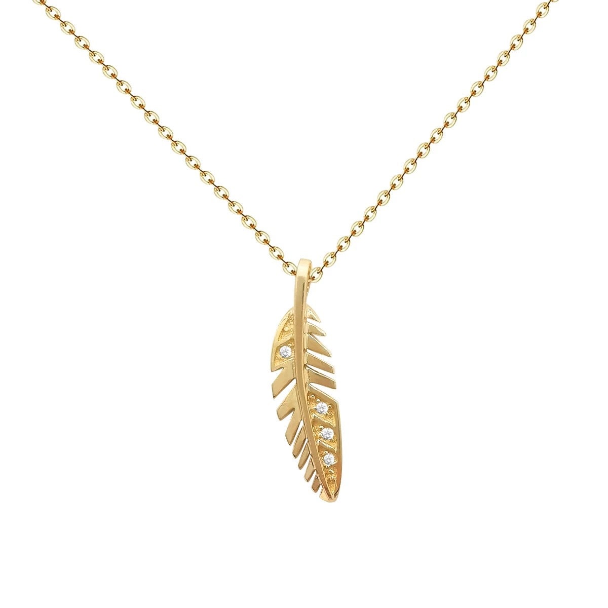 Diamond leaf pendent, Gold leaf necklace with diamonds, Diamond leaf Pendant in gold, Yellow gold leaf diamond pendant, Leaf necklace