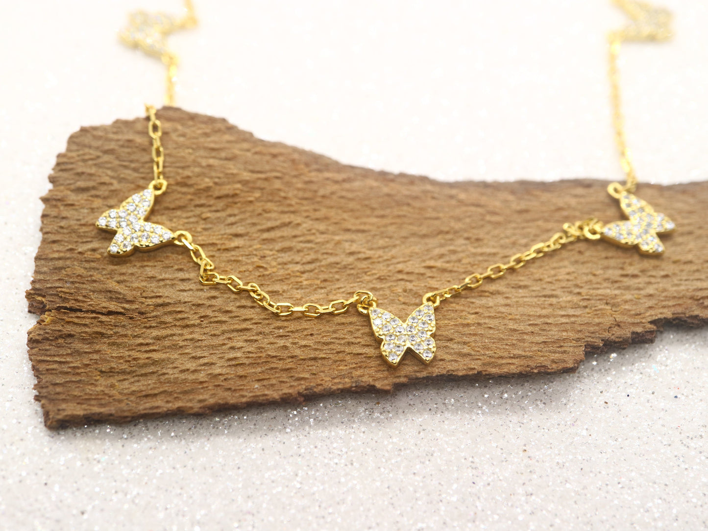 Sterling silver butterfly necklace