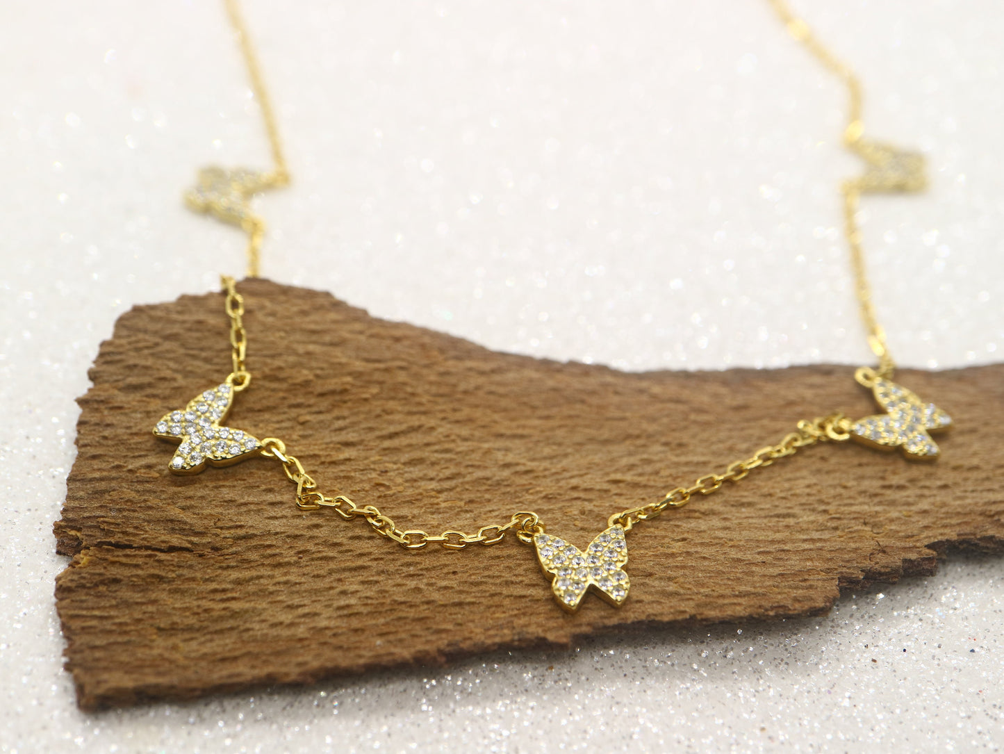 Sterling silver butterfly necklace