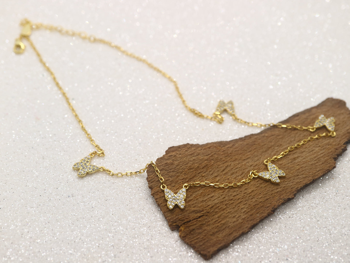 Sterling silver butterfly necklace