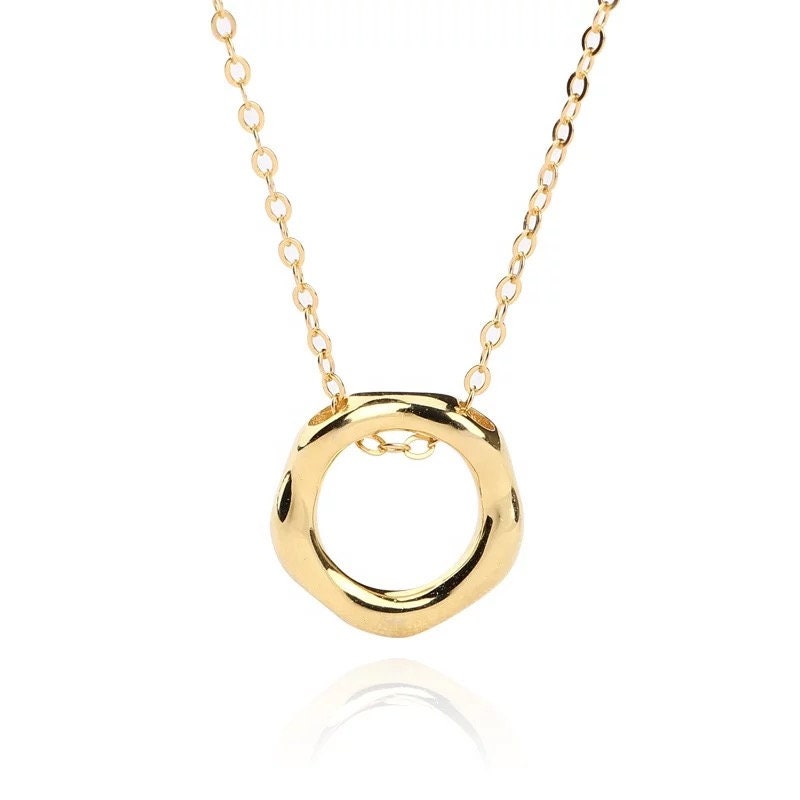 925 sterling silver circle necklace