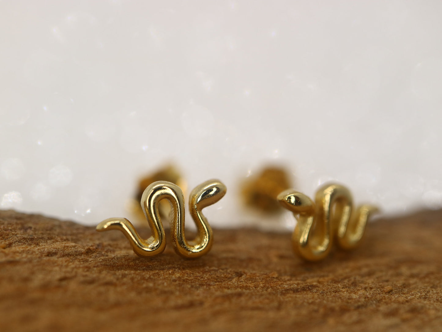 Snake sterling silver earring, Sterling silver earring