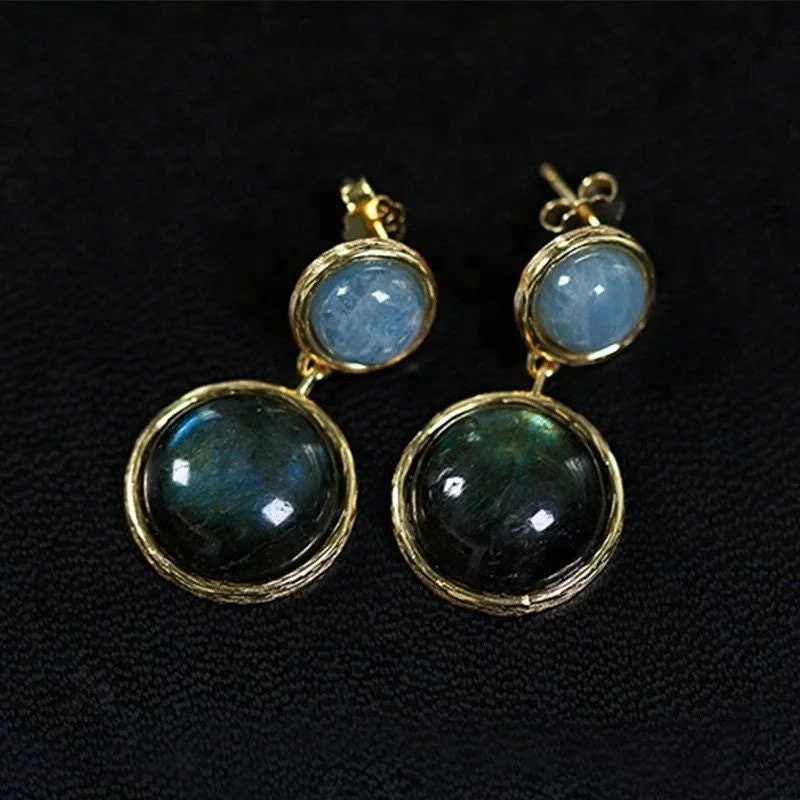 925 sterling silver gemstone earring