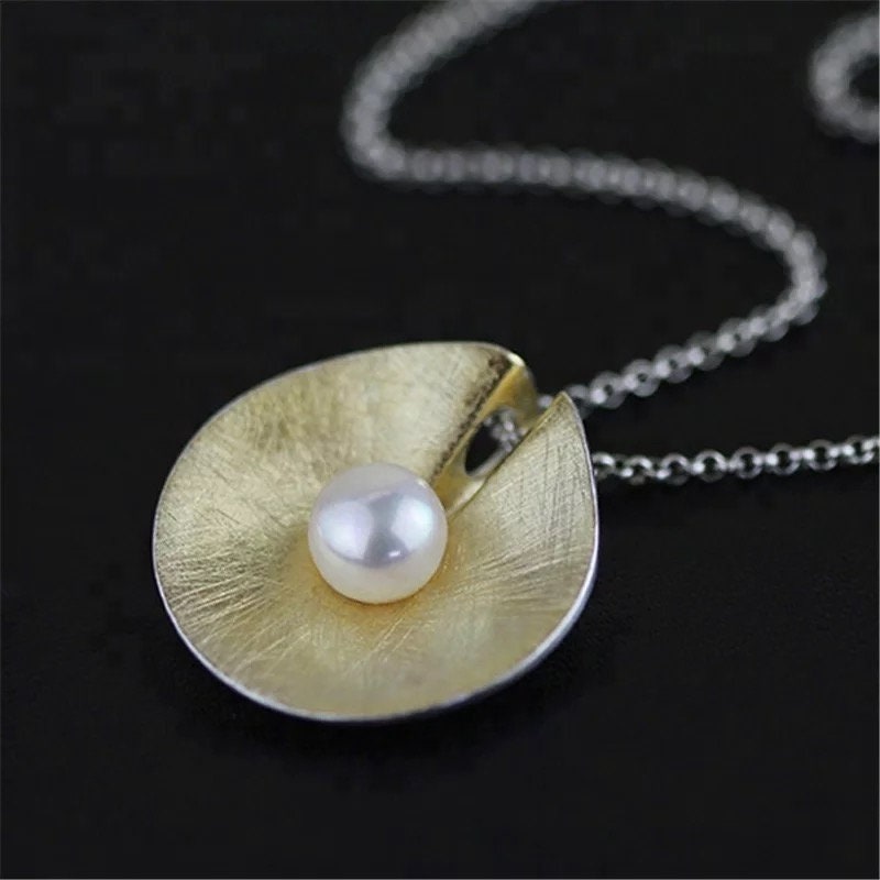 925 sterling silver natural Pearl necklace, Vintage natural Pearl necklace