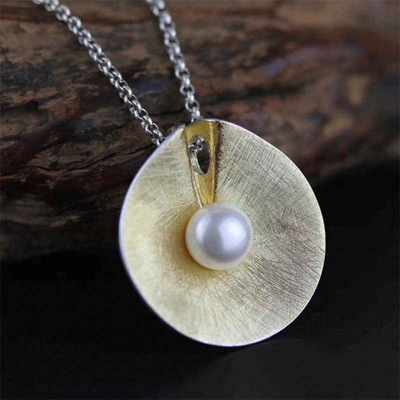 925 sterling silver natural Pearl necklace, Vintage natural Pearl necklace