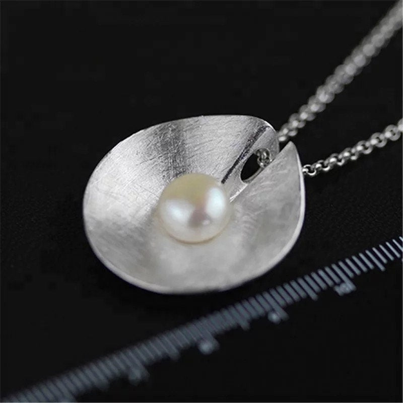 925 sterling silver natural Pearl necklace, Vintage natural Pearl necklace